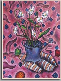 LILIES 2006 oil/canvas 40" x 30"